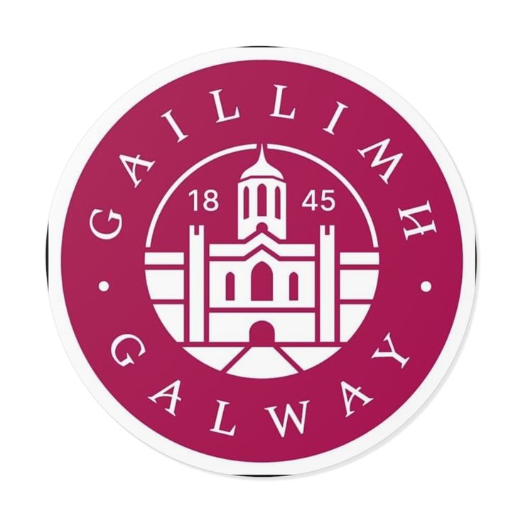 University of Galway Round Sticker _ NUIG _ University of Galway Logo _ Round Vinyl Stickers